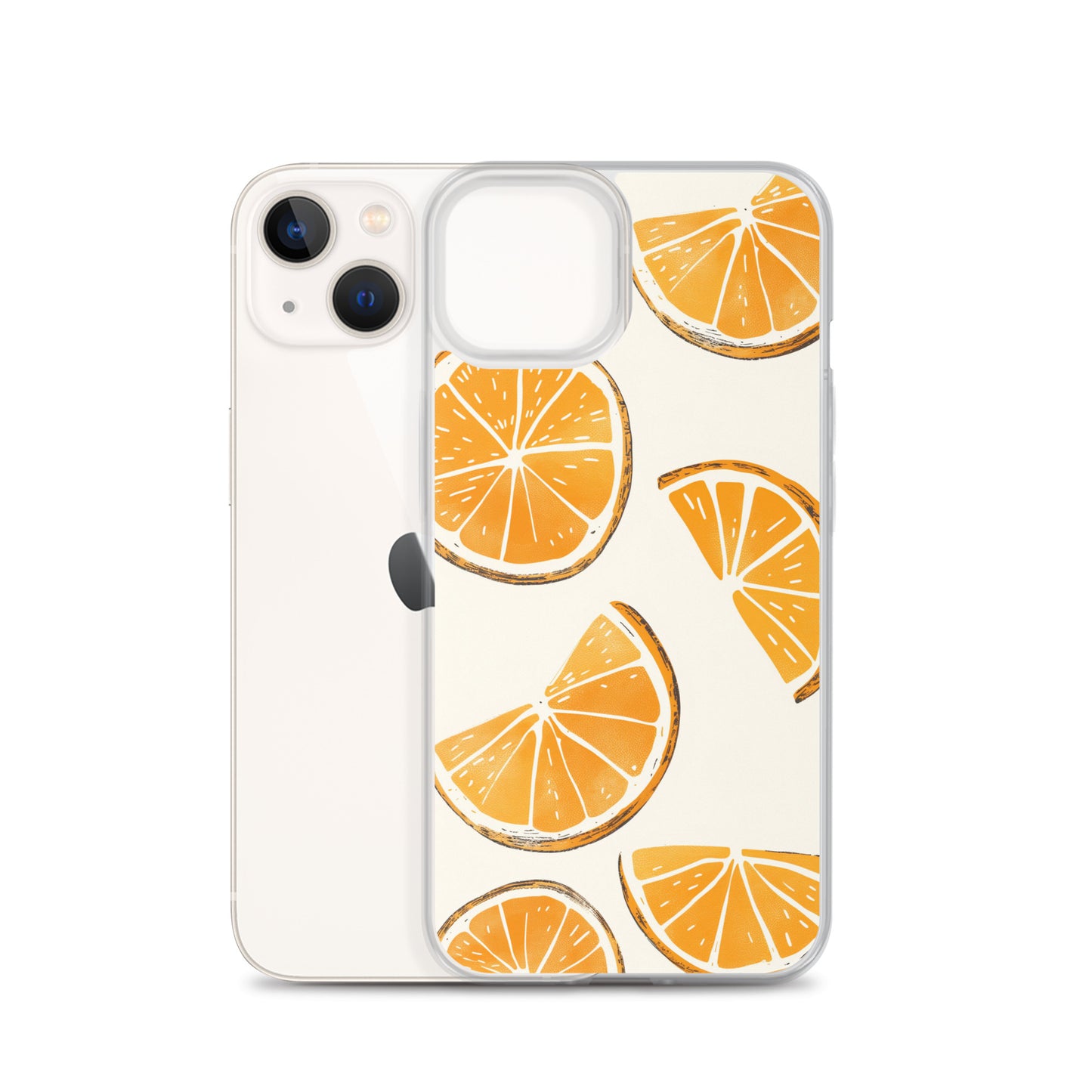 Cute Orange Slices Aesthetic Art iPhone Case