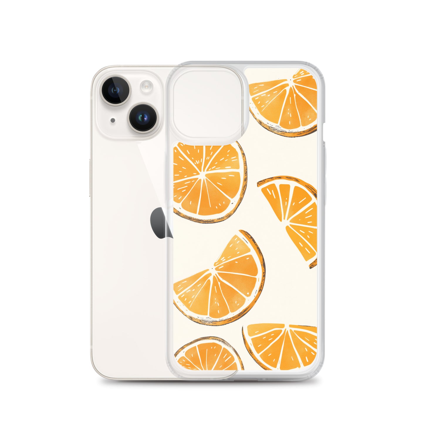 Cute Orange Slices Aesthetic Art iPhone Case