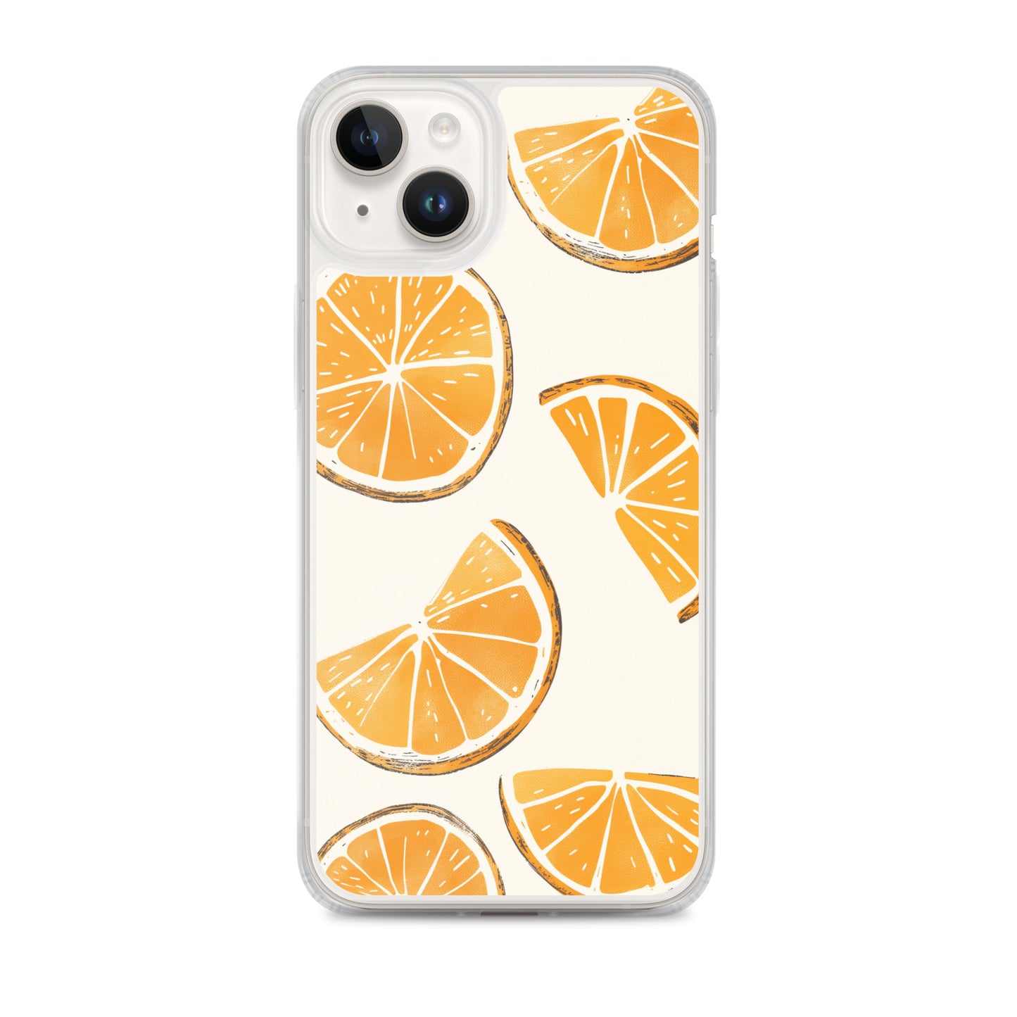 Cute Orange Slices Aesthetic Art iPhone Case