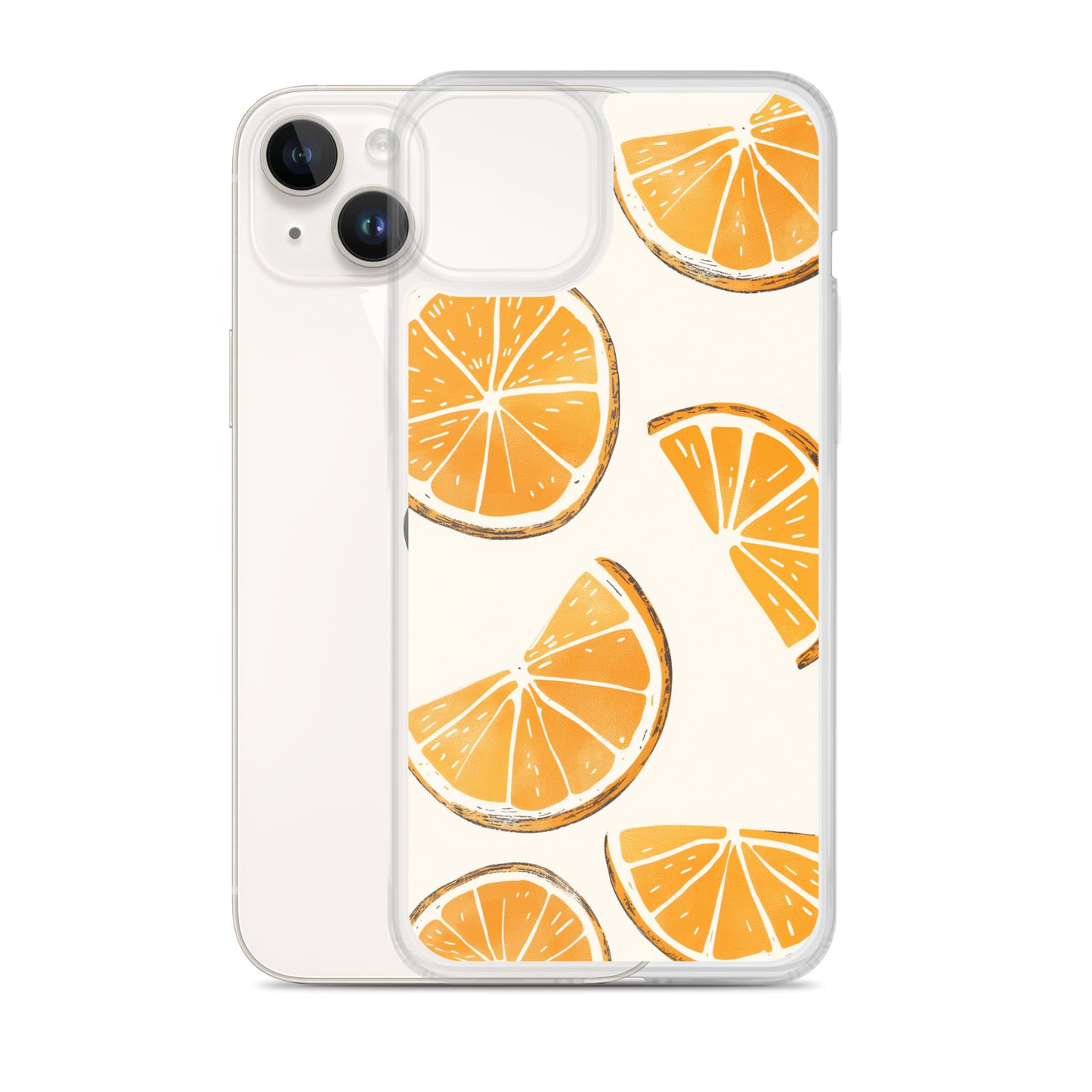 Cute Orange Slices Aesthetic Art iPhone Case