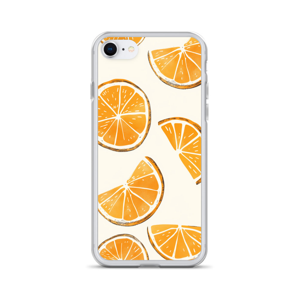 Cute Orange Slices Aesthetic Art iPhone Case