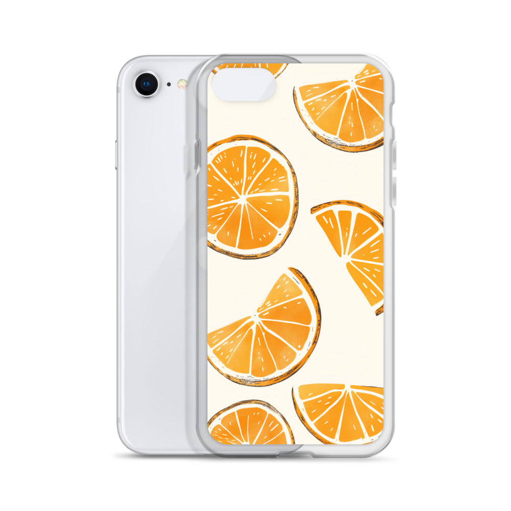 Cute Orange Slices Aesthetic Art iPhone Case