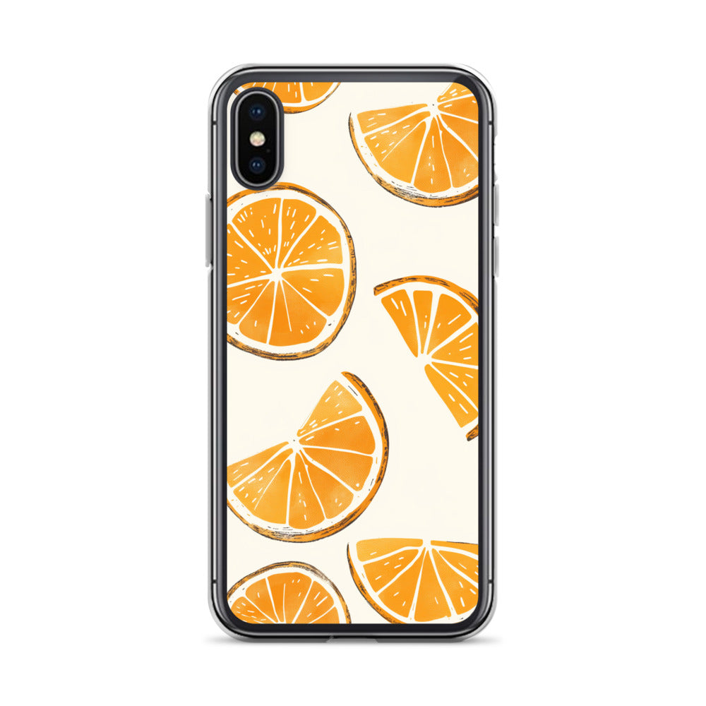 Cute Orange Slices Aesthetic Art iPhone Case