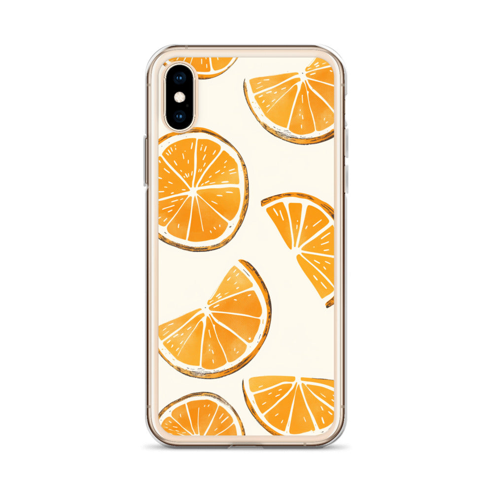 Cute Orange Slices Aesthetic Art iPhone Case