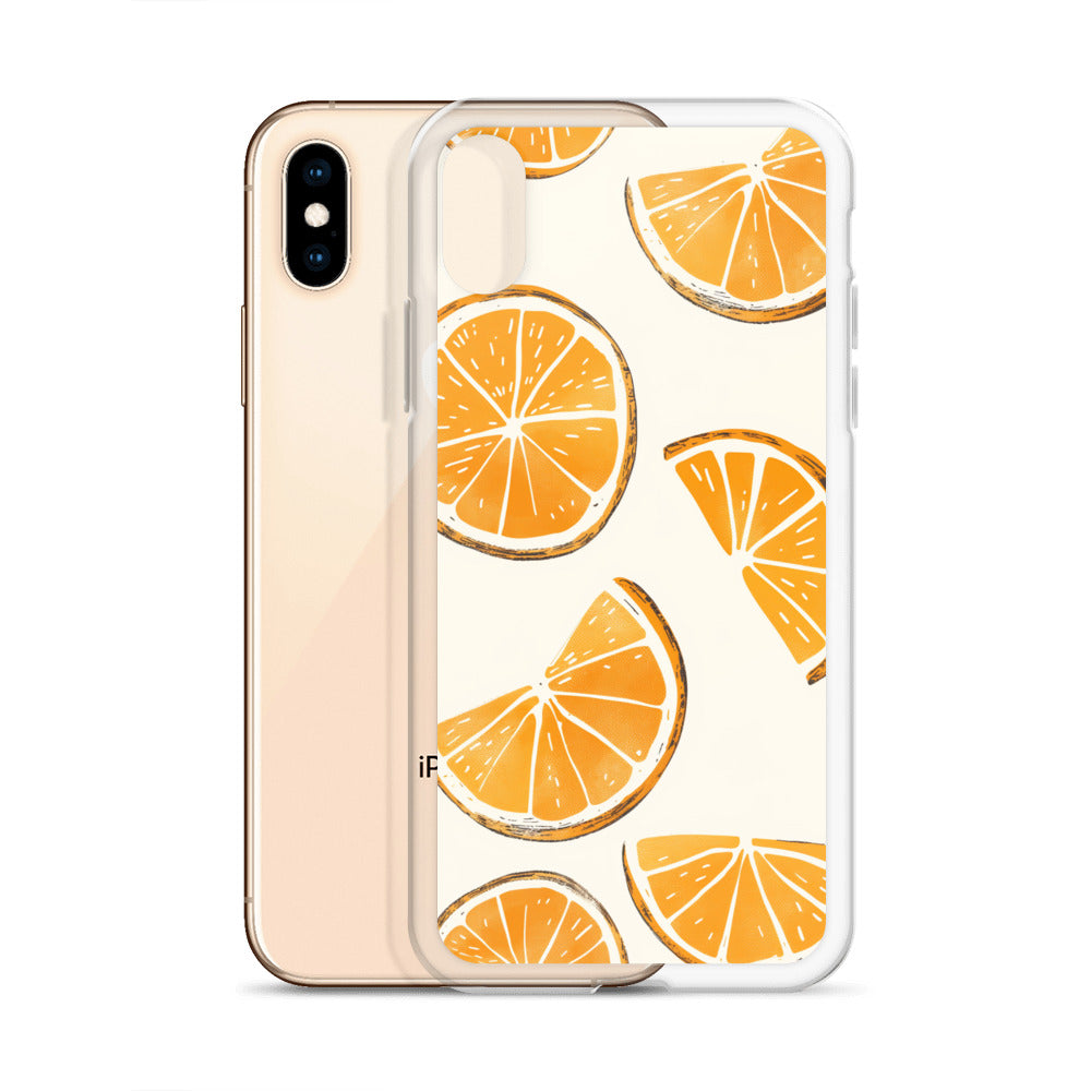 Cute Orange Slices Aesthetic Art iPhone Case