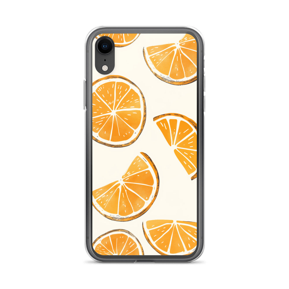 Cute Orange Slices Aesthetic Art iPhone Case