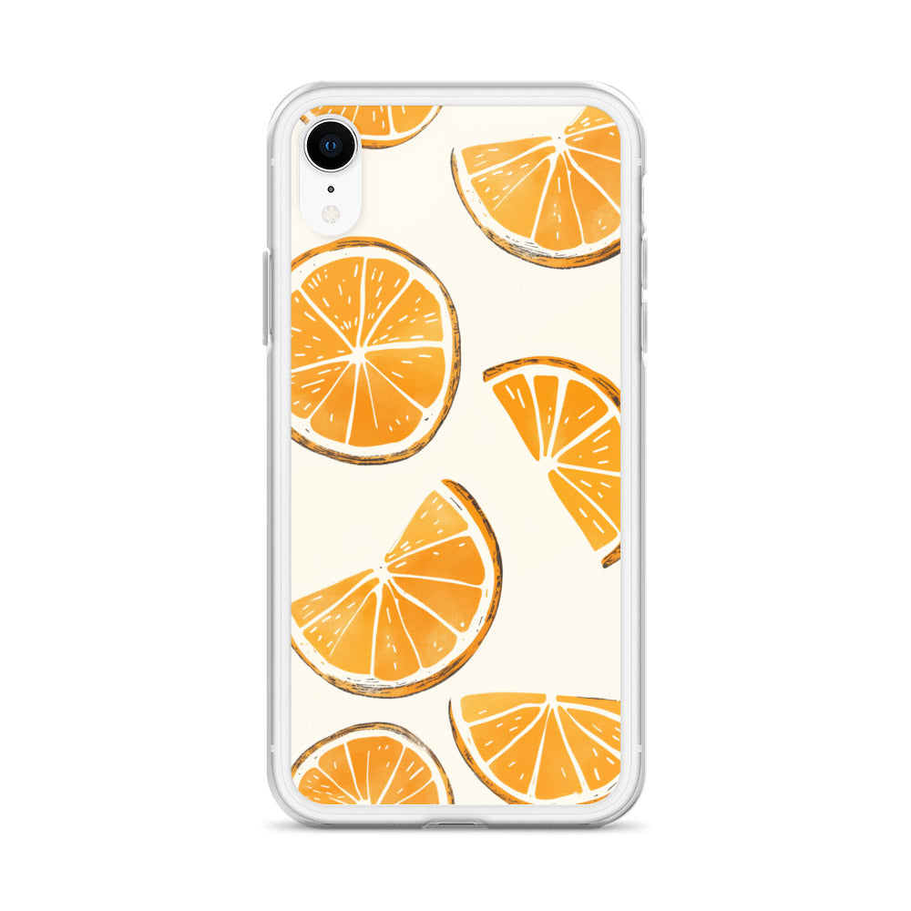 Cute Orange Slices Aesthetic Art iPhone Case