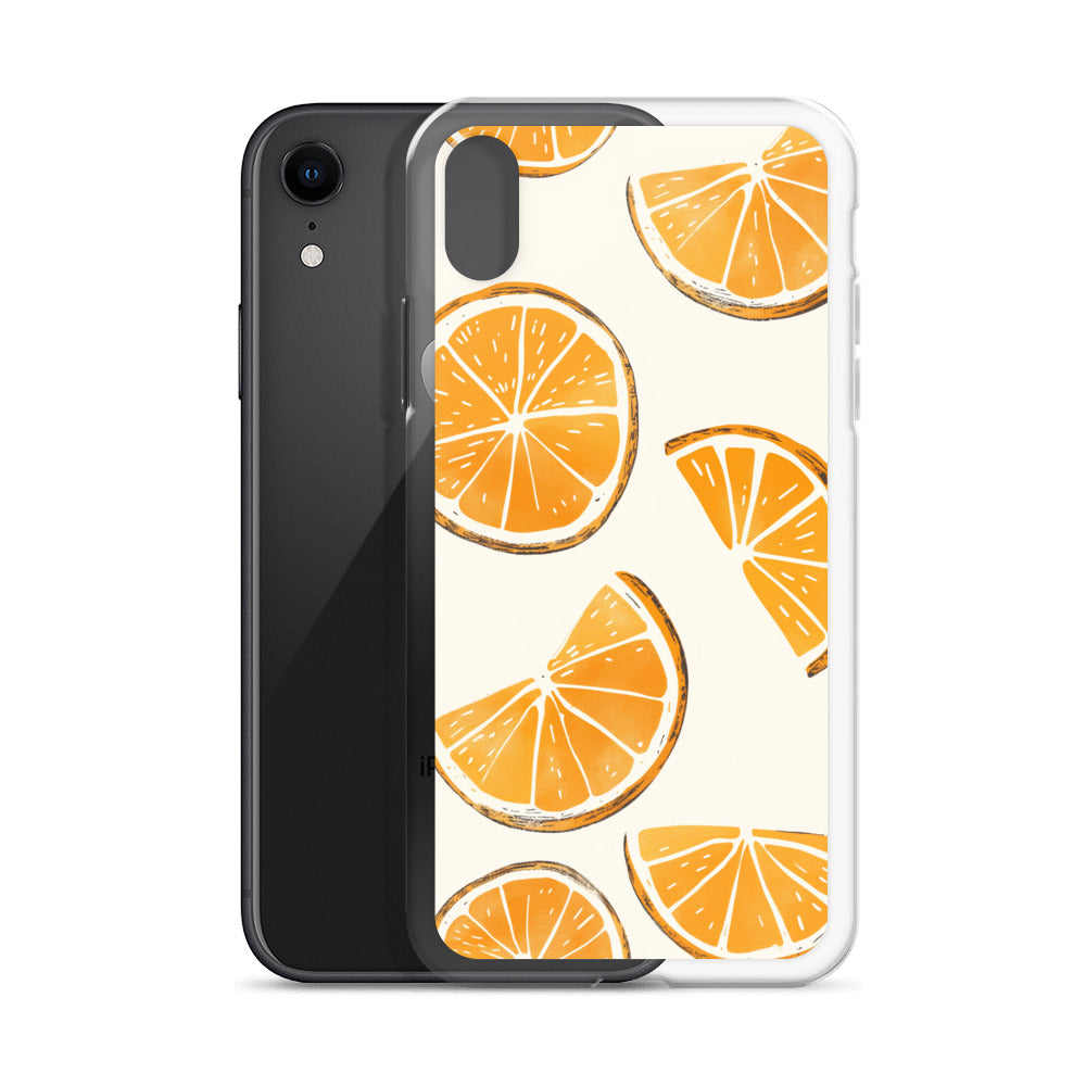 Cute Orange Slices Aesthetic Art iPhone Case