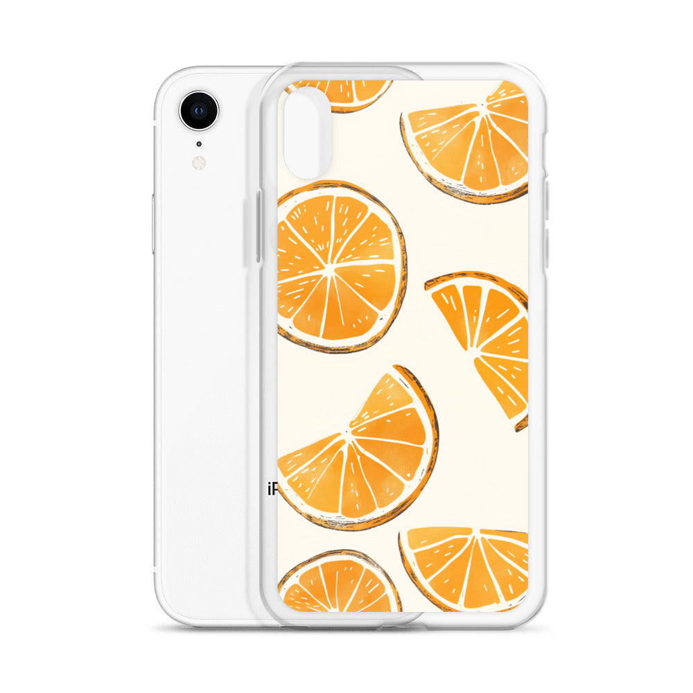 Cute Orange Slices Aesthetic Art iPhone Case